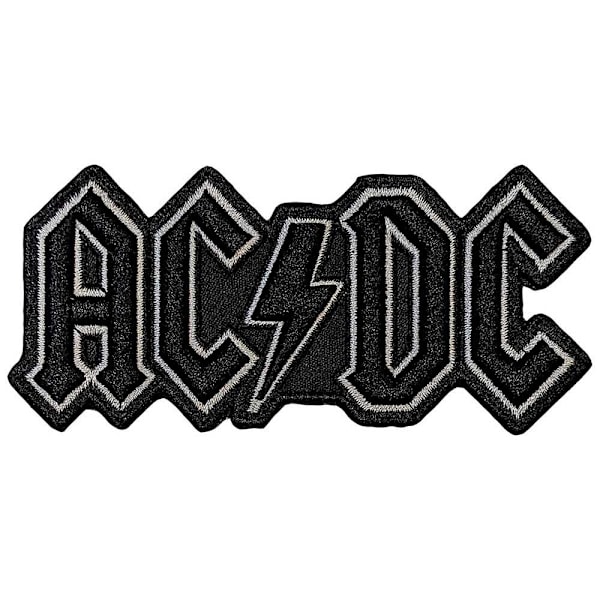 AC/DC Vävd Logotyp Strykjärnslapp En Storlek Svart Black One Size