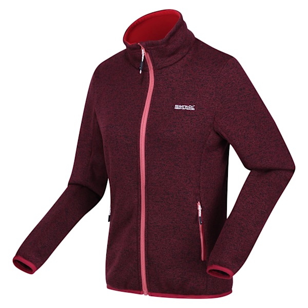Regatta Dam/Kvinnor Newhill Marl Full Zip Fleecejacka 10 UK Burgundy/Rumba Red 10 UK