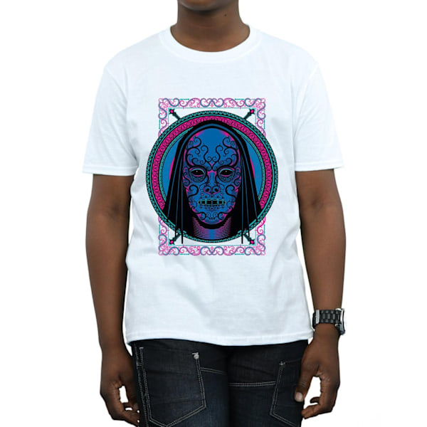 Harry Potter Boys Neon Death Eater Mask T-Shirt 9-11 år Vit White 9-11 Years