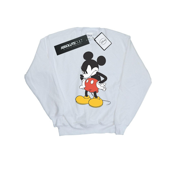 Disney Boys Mickey Mouse Angry Look Down Sweatshirt 7-8 år W White 7-8 Years