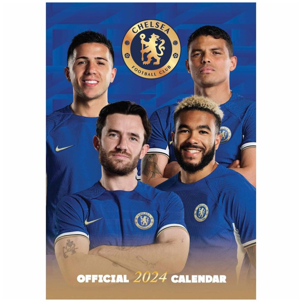 Chelsea FC 2024 A3 Väggkalender One Size Guld/Blå Gold/Blue One Size