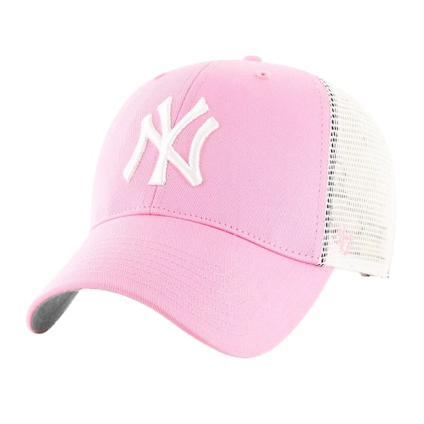New York Yankees Branson Trucker 47 Snapback Cap One Size Rosa/ Pink/White One Size