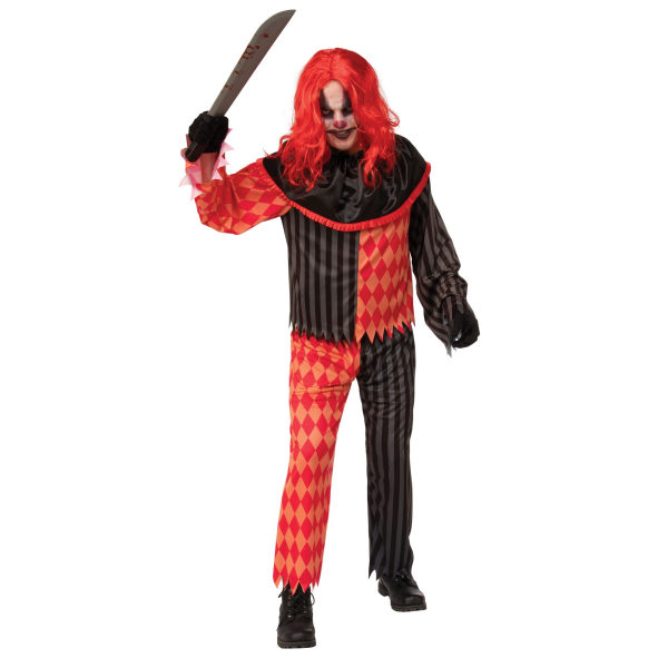 Bristol Novelty Mens Quarter Sawn Clown Costume M Röd/Svart Red/Black M