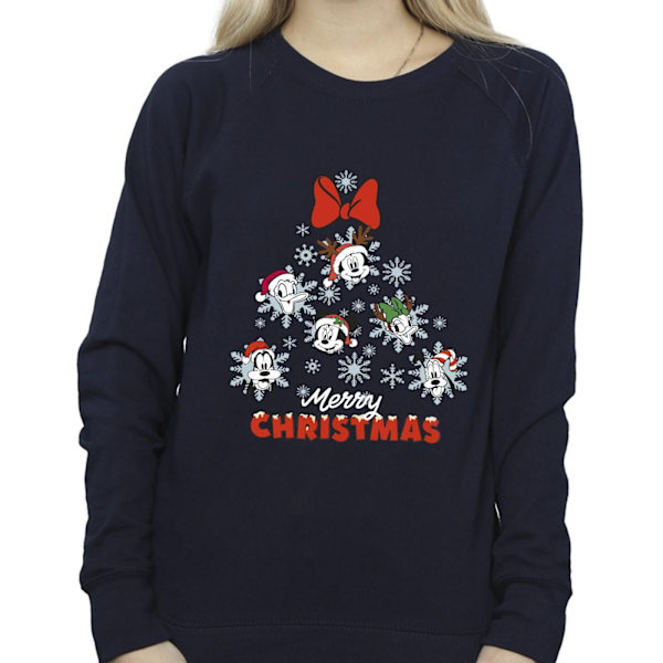 Disney Dam/Damer Mickey Mouse Och Vänner Julgran Sweatshirt M Marinblå Navy Blue M