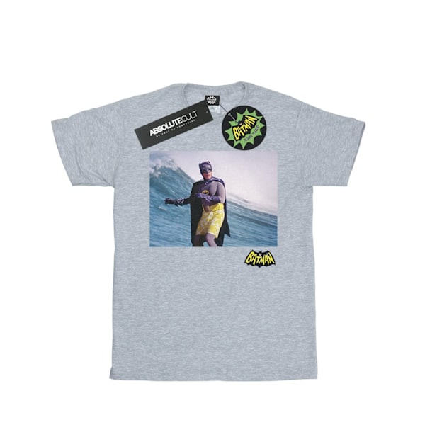 DC Comics Girls Batman TV-serie Surfing Logo Bomull T-shirt 7- Sports Grey 7-8 Years