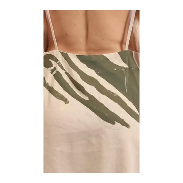 Off White Dam Zebra Mini Klänning 10 UK Beige Beige 10 UK
