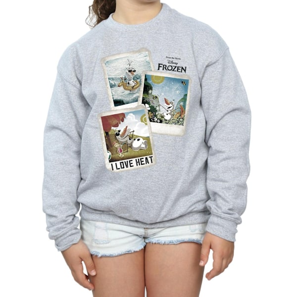 Disney Girls Frozen Olaf Polaroid Sweatshirt 5-6 år Sports G Sports Grey 5-6 Years