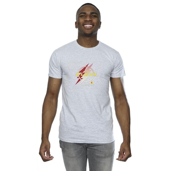 DC Comics Herr The Flash Lightning Logo T-shirt XL Sports Grey Sports Grey XL