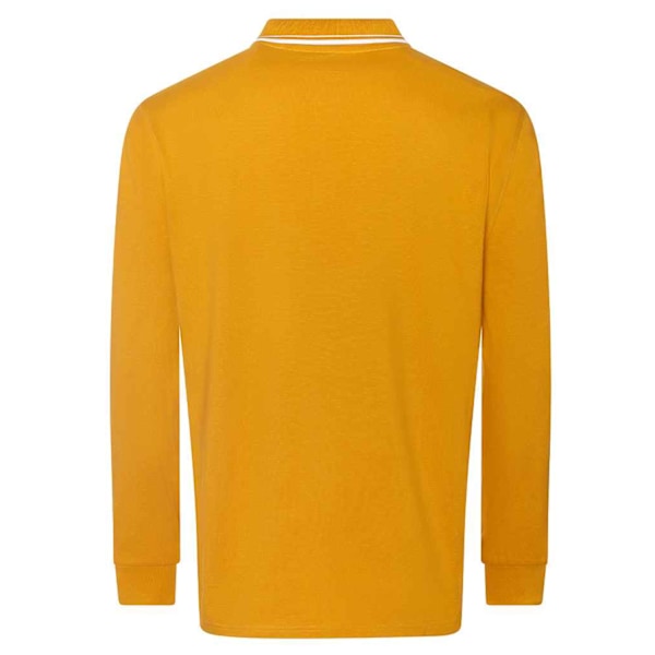 Awdis Herr Tipped Långärmad Poloskjorta L Senap/Vit Mustard/White L