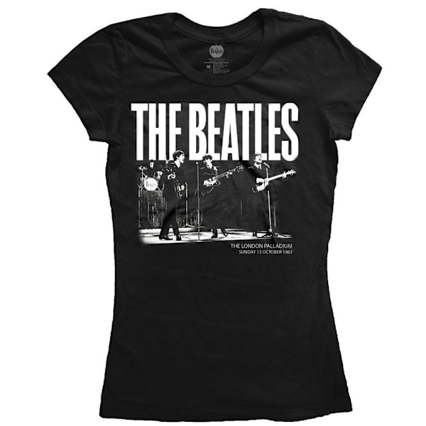 The Beatles Dam T-shirt för kvinnor/damer 1963 The Palladium XL svart Black XL