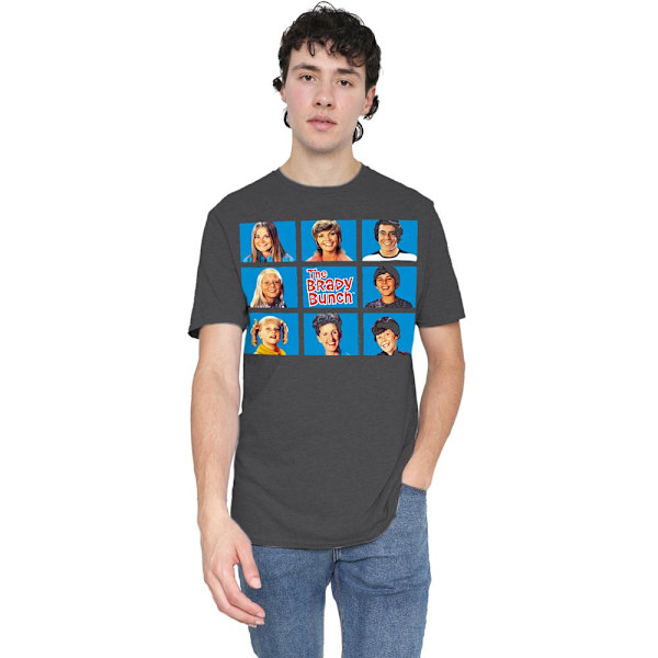 The Brady Bunch Unisex Vuxen Inramad T-Shirt XL Kolgrå Charcoal XL