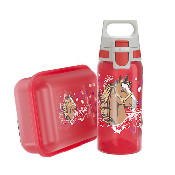 Sigg Viva Häst Lunchlåda & Flaska One Size Röd Red One Size