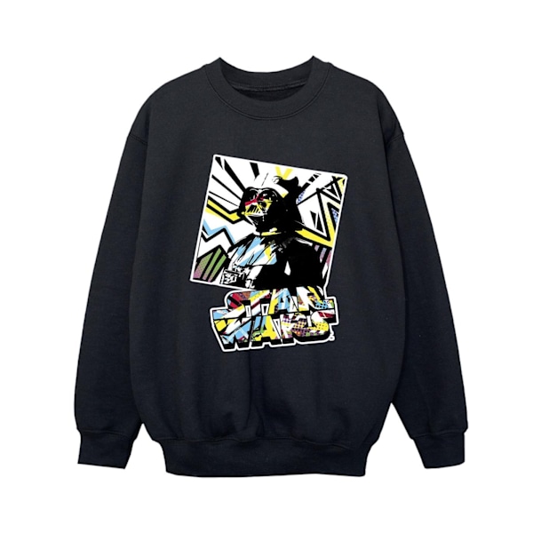 Star Wars Boys Vader Vattenfärg Pop Art Sweatshirt 5-6 år Black 5-6 Years