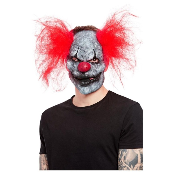 Smiffys Unisex Vuxen Mörk Clown Latex Mask One Size Grå/Orange Grey/Orange One Size