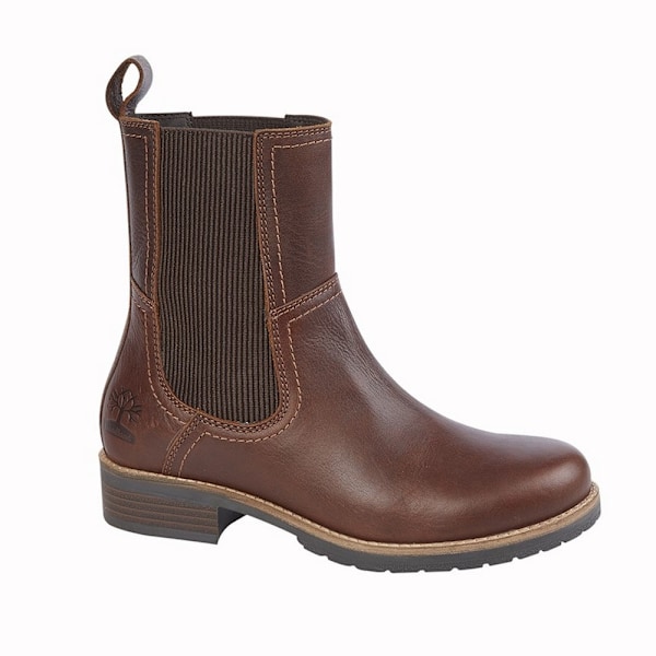 Woodland Dam/Dam Läder Ankel Boots 6 UK Mörkbrun Dark Brown 6 UK