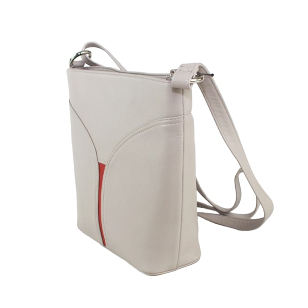 Eastern Counties Leather Caitlin Läder Axelväska One Size Ivory/Red One Size