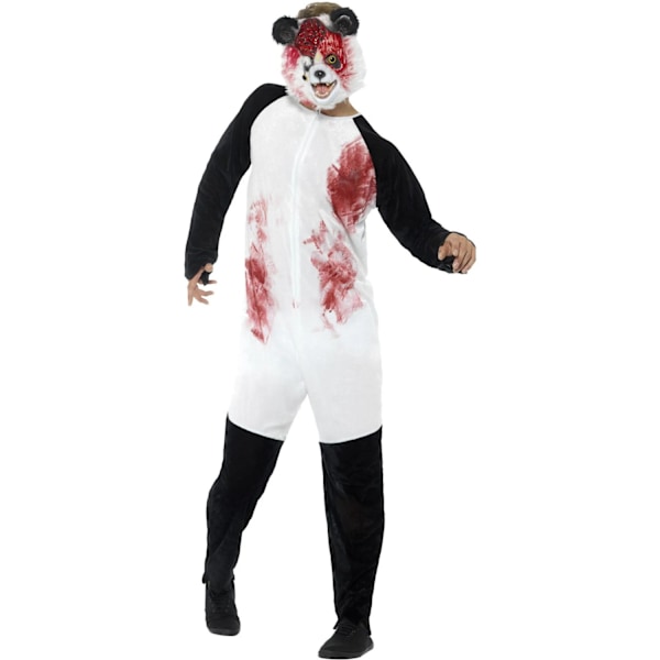 Smiffys Deluxe Zombie Panda Kroppsdräkt för Män L Svart/Vit Black/White L
