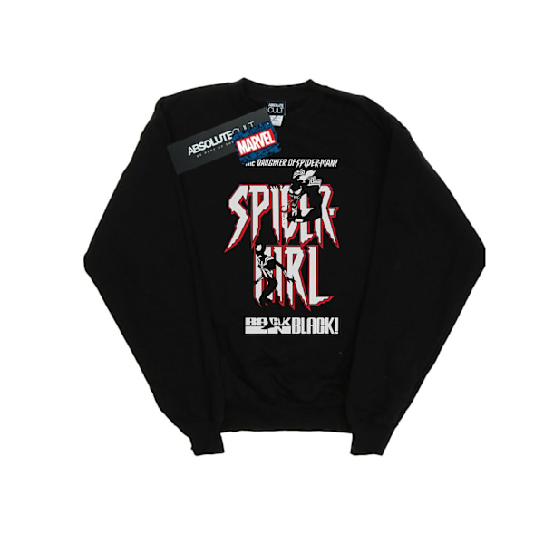 Marvel Girls Spider-Girl Back In Black Sweatshirt 5-6 år Bla Black 5-6 Years