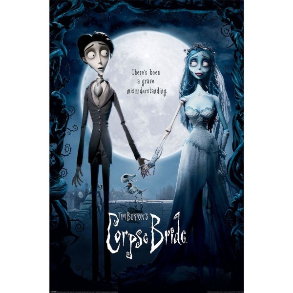 Corpse Bride Maxi Emily & Victor Poster 91,5cm x 61cm Blå/Svart Blue/Black 91.5cm x 61cm