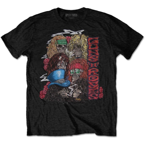 Guns N Roses Unisex Vuxen Stacked Skulls T-shirt S Svart Black S