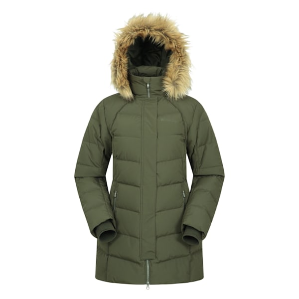 Mountain Warehouse Isla II Lång Dunjacka för Kvinnor/Dam 6 UK Dark Khaki 6 UK