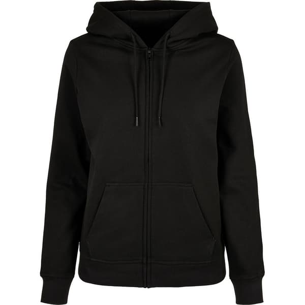 Build Your Brand Dam/Dam Basic Hoodie med Hel Dragkedja M Vit White M
