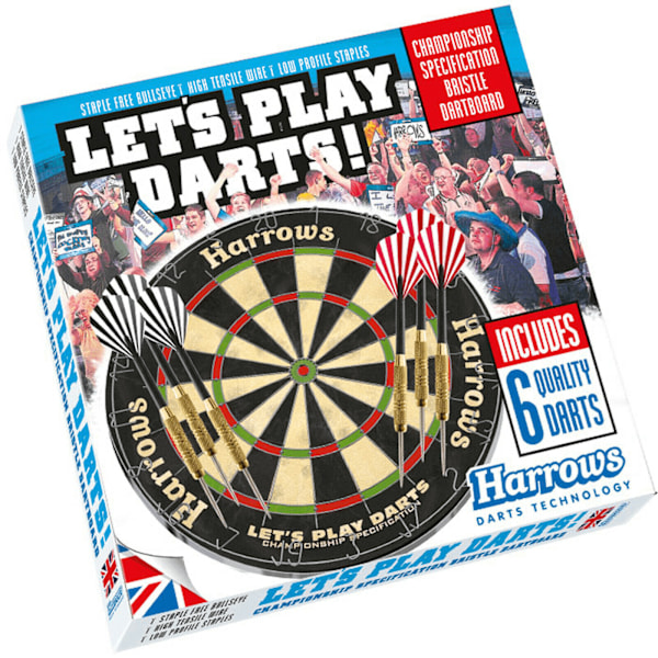 Harrows Lets Play Bristle Dartboard Set En Storlek Flerfärgad Multicoloured One Size