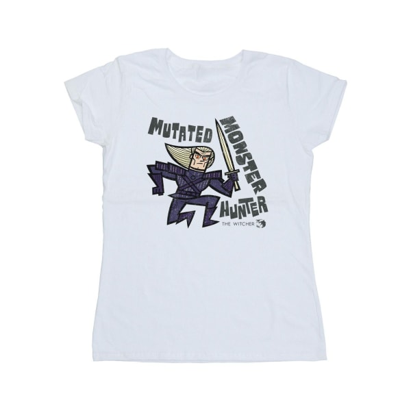 Netflix T-shirt för kvinnor/damer The Witcher Mutated Hunter Cotton White L