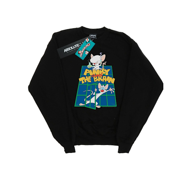 Animaniacs Girls Pinky And The Brain Laboratory Sweatshirt 12-1 Black 12-13 Years