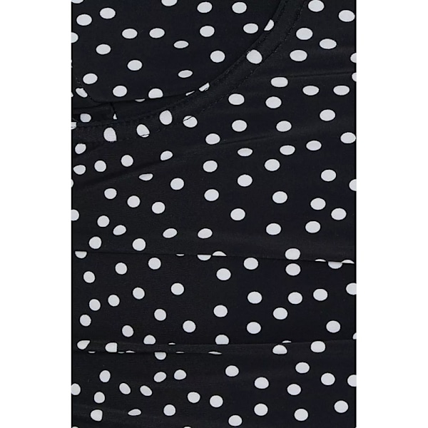 Underbar prickig kjolbaddräkt i ett stycke för damer/kvinnor 34DD Monochrome 34DD