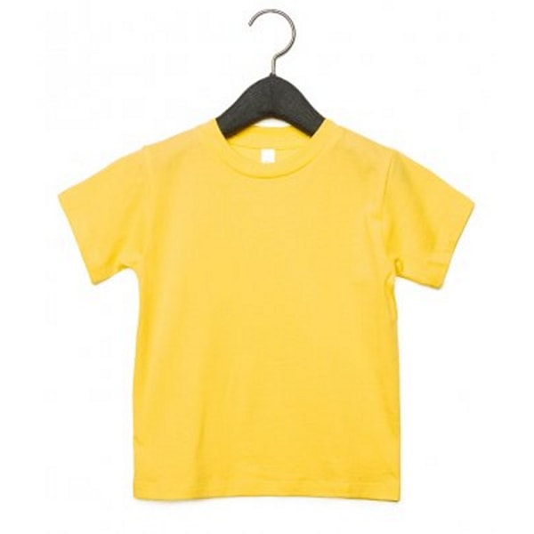 Canvas Barn T-shirt med rund hals för barn, unisex, ålder 5, gul Yellow Age 5