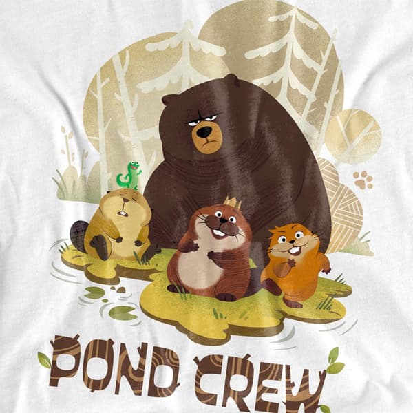 Hoppers Barn/Barn Dam Crew T-shirt 7-8 år Vit White 7-8 Years