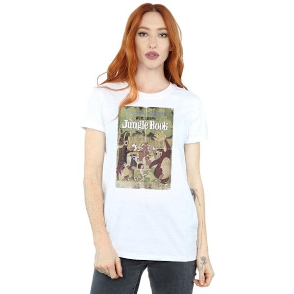 Jungle Book Retro Poster Bomull T-shirt för kvinnor/damer White M
