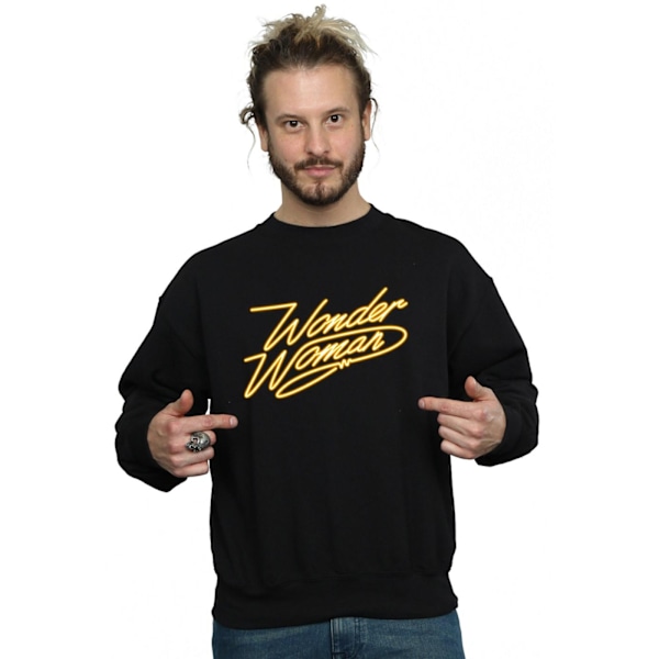 DC Comics Herr Wonder Woman 84 Neon Sweatshirt L Svart Black L