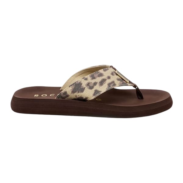 Rocket Dog Dam/Dam Adios Leopardmönstrade Flip-Flops 4 UK Tan Tan 4 UK