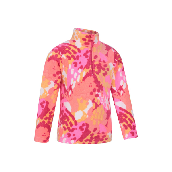 Mountain Warehouse Endeavour Abstract Halvzip Fleece för Barn Coral 5-6 Years