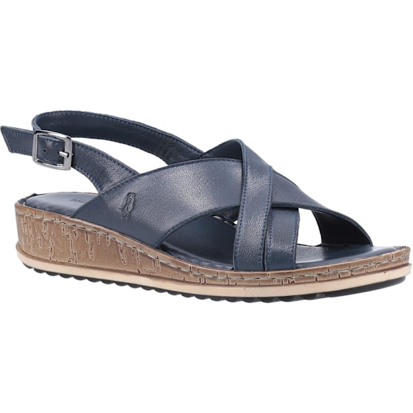 Hush Puppies Elena Kila Wedge-Sandaler i Läder för Kvinnor, Storlek 8 UK, Marinblå Navy 8 UK