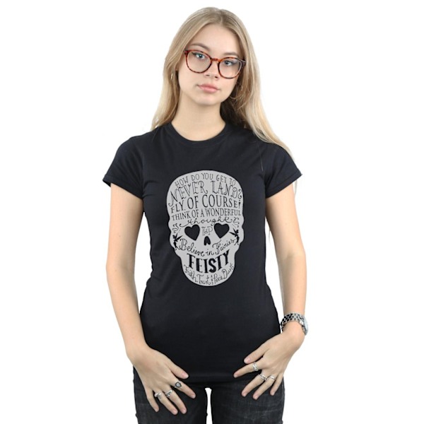 Disney Dam/Kvinnor Tinker Bell Skull Bomull T-shirt XL Svart Black XL