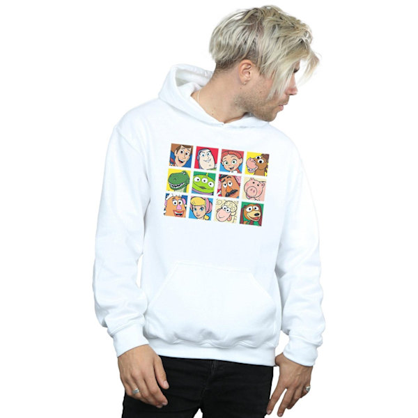 Disney Herr Toy Story Karaktär Squares Hoodie 4XL Vit White 4XL