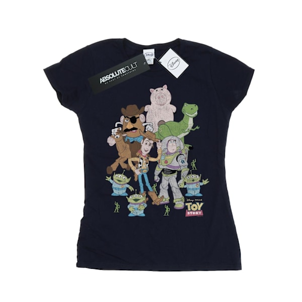 Disney Dam/Kvinnor Toy Story Group Bomull T-shirt L Mörk Marinblå Deep Navy L
