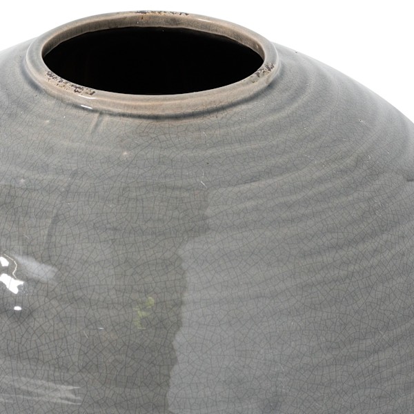 Hill Interiors Garda Regola Glaserad Vas 38cm x 37cm x 37cm Grå Grey 38cm x 37cm x 37cm