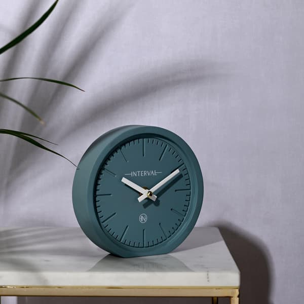 Interval Minimalistisk Bordsklocka 15cm - Teal One Size Teal Teal One Size
