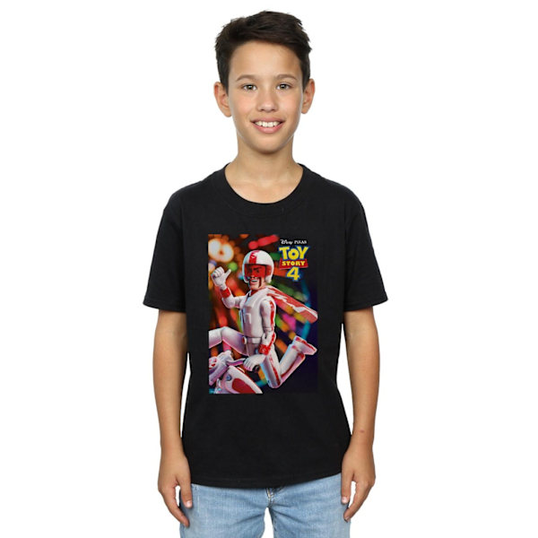 Disney Boys Toy Story 4 Duke Caboom Poster T-Shirt 7-8 år Blå Black 7-8 Years