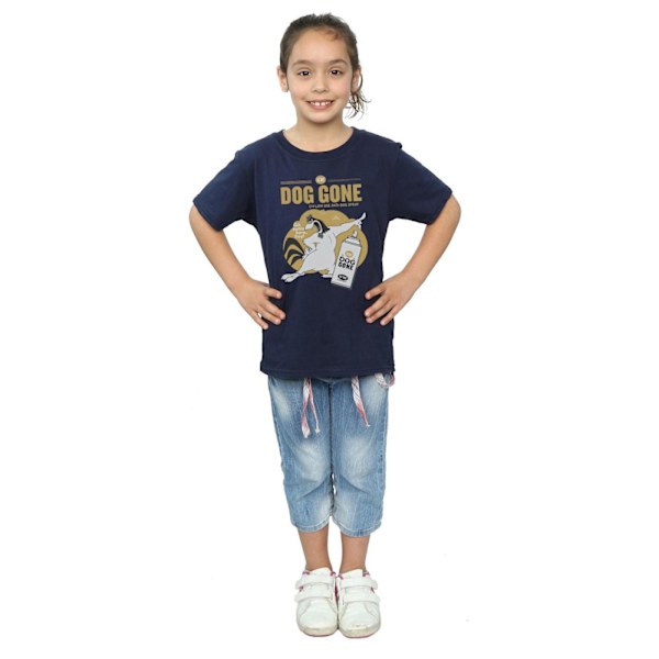 Looney Tunes Girls Foghorn Leghorn Dog Gone Bomull T-shirt 9-11 Navy Blue 9-11 Years