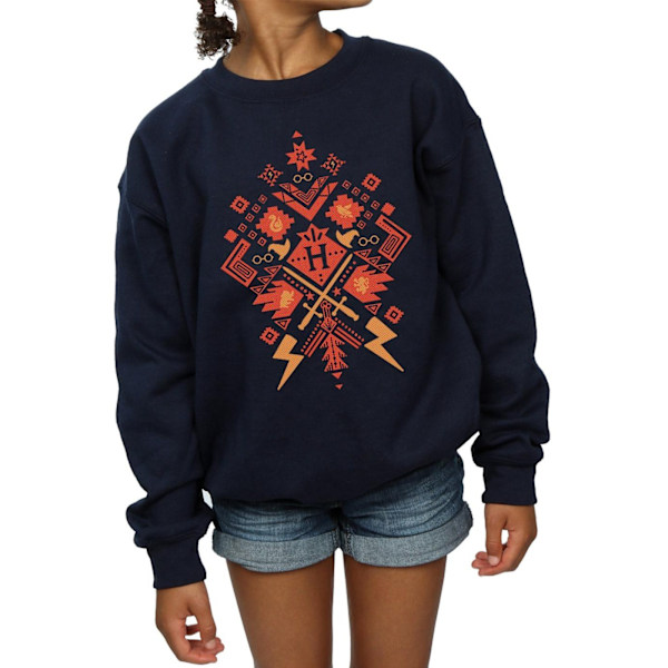 Harry Potter flickor jul Fair Isle sweatshirt 12-13 år N Navy Blue 12-13 Years