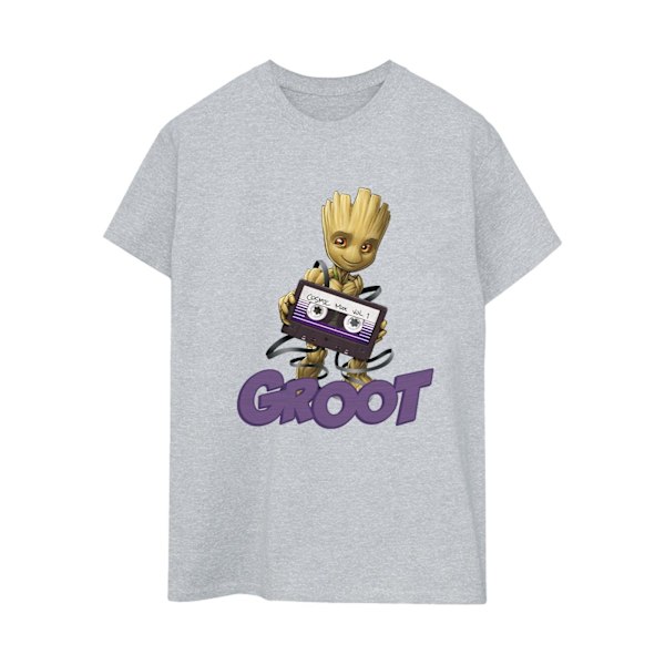 Guardians Of The Galaxy Dam/Damer Groot Kassett Bomull Pojkvän T-shirt Sports Grey M