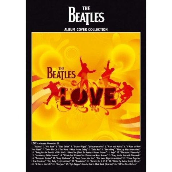 The Beatles Love Album Postcard One Size Gul/Svart Yellow/Black One Size