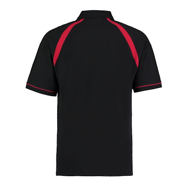 Kustom Kit Herr Oak Hill Poloskjorta XL Svart/Ljusröd Black/Bright Red XL