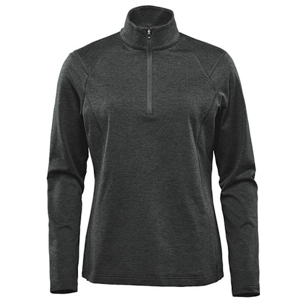 Stormtech Dam/Kvinnor Treeline Performance Quarter Zip Pullov Black Heather XL