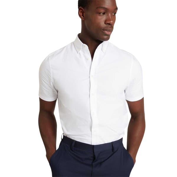 Ted Baker Herr Oxford Regular Kortärmad Skjorta L Vit White L